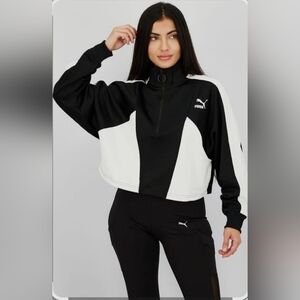 Puma Black and White Track Jacket Sz L